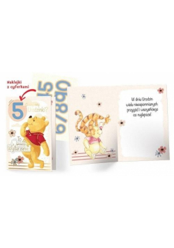 Karnet B6 DSK-024 Urodziny Kubuś Puchatek w. cyf.