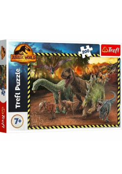Puzzle 200 Dinozaury z Parku Jurajskiego TREFL