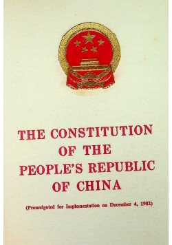 The constitution of the people republica of China