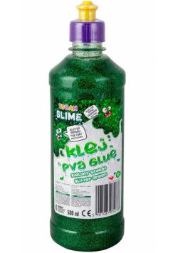 Klej brokatowy zielony PVA 500ml TUBAN