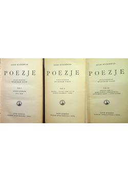 Adam Mickiewicz Poezje tom 1 do 3 1929 r.