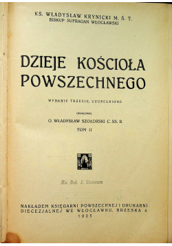 Dzieje Kościoła powszechnego 1925 r.