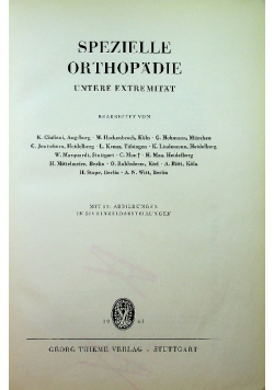 Spezielle orthopadie