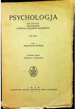 Psychologja Tom 2 1933 r