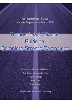 Thunderhead Alliance Guide to Complete Streets Campaigns