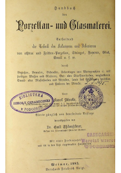 Porzellan und glasmalerei 1883 r.