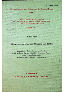 Die amtswirtschaften von Osterode und Soldau Tom 118