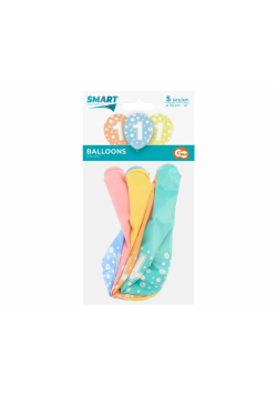 Balony cyfra 1 MIX 30cm 5szt