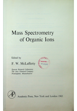 Mass Spectrometry of Organic Ions