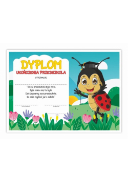 Dyplom A4 ukończenia przedszkola - Biedronka 10szt