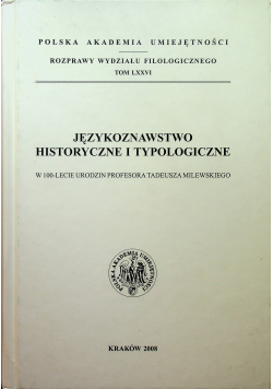 Językoznawstwo Historyczne i Typologiczne