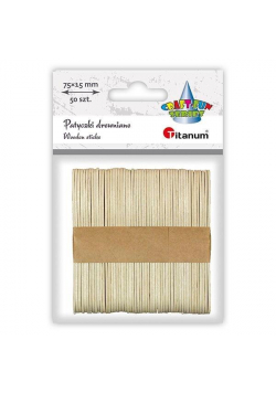 Drewniane patyczki łyżeczki 15x75mm 50szt