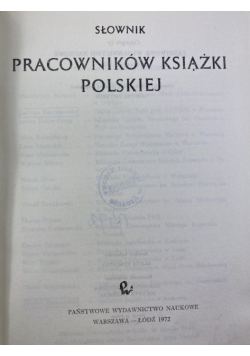Słownik pracowników książki polskiej