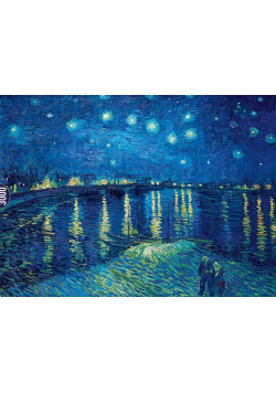 Puzzle 3000 Gwiaździsta noc nad Ronem, van Gogh