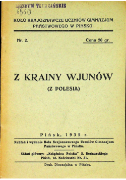 Z krainy wjunów (z Polesia) 1935r.