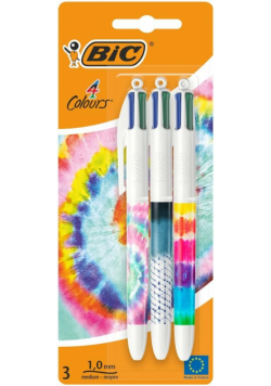 Długopis 4 Colours Message Tie Dye 3szt BIC