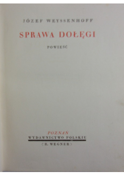 Sprawa Dołęgi tom II, 1931 r.