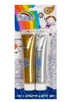 Brokat w kleju GR-BK75B2 2x75 ml - Srebrny i złoty