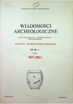 Wiadomości archeologiczne tom L zeszyt II