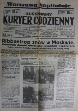 Ilustrowany Kuryer Codzienny nr 257 1939r reprint