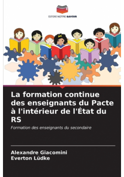 La formation continue des enseignants du Pacte à l'intérieur de l'État du RS