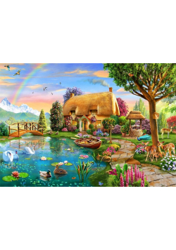 Puzzle 2000 Chatka nad jeziorem
