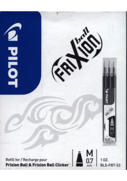 Wkłady Pilot Frixion Ball m 0.7 mm BLS-FR7-S3 niebieskie 36 sztuk