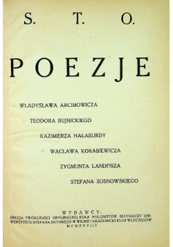 S. T. O. Poezje 1928 r.