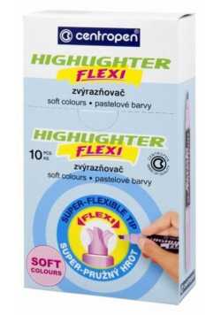 Zakreślacz FLEXI SOFT 8542 nieb. pastel (10 szt)