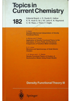 Topics in Current Chemisty 182  Density Functional Theory III