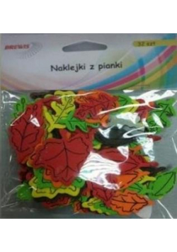 Naklejki z pianki liście 32szt