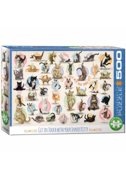 Puzzle 500 Kocia joga XXL