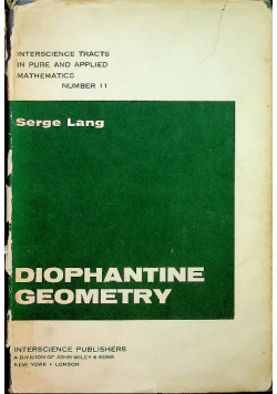 Diophantine geometry
