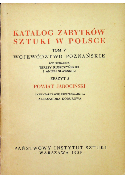 Katalog zabytków sztuki w Polsce tom V Zeszyt 5