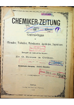 Chemiker Zeitung nr 53 do 105 1892r