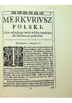 Merkvryvsz Polski Ordynaryiny reprint z 1661 r