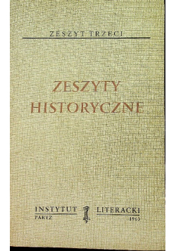 Zeszyty historyczne zeszyt trzeci