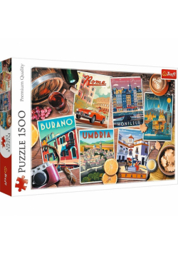 Puzzle 1500 Podróże po Europie TREFL