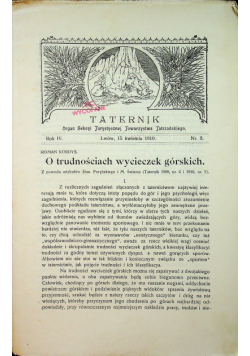 Tataernik Numer 2 1910 r.