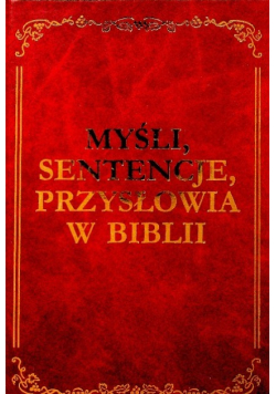 Myśli sentencje przysłowia w Biblii