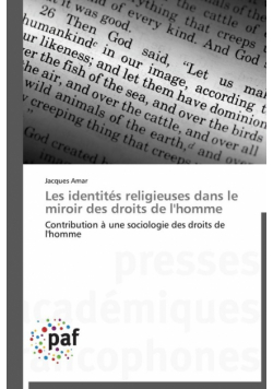 Les identités religieuses dans le miroir des droits de l'homme