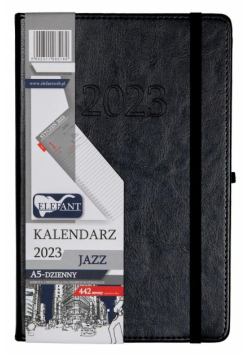 Kalendarz 2023 A5 Jazz dzienny czarny