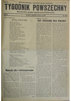 Tygodnik powszechny Rok III 1947 Nr 1 do 52