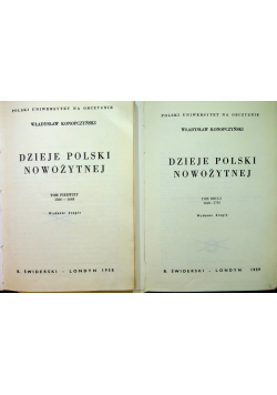 Dzieje Polski Nowożytnej Tom I i II