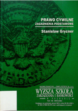 Prawo cywilne Zagadnienia podstawowe