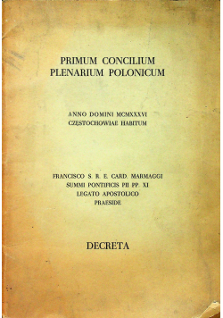 Primum Concilium Plenarium Polonicum  1936 r