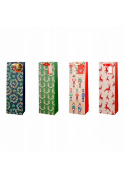 Torba prezentowa na butelkę 12x36 mix