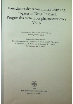 Progress in drug research 9