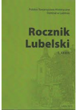 Rocznik Lubelski Tom XXXVII