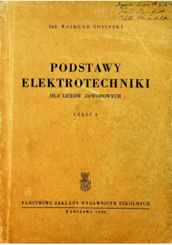 Podstawy elektrotechniki część I 1946 r.